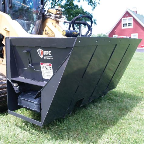 skid steer bullet auger|skid steer side discharge bucket.